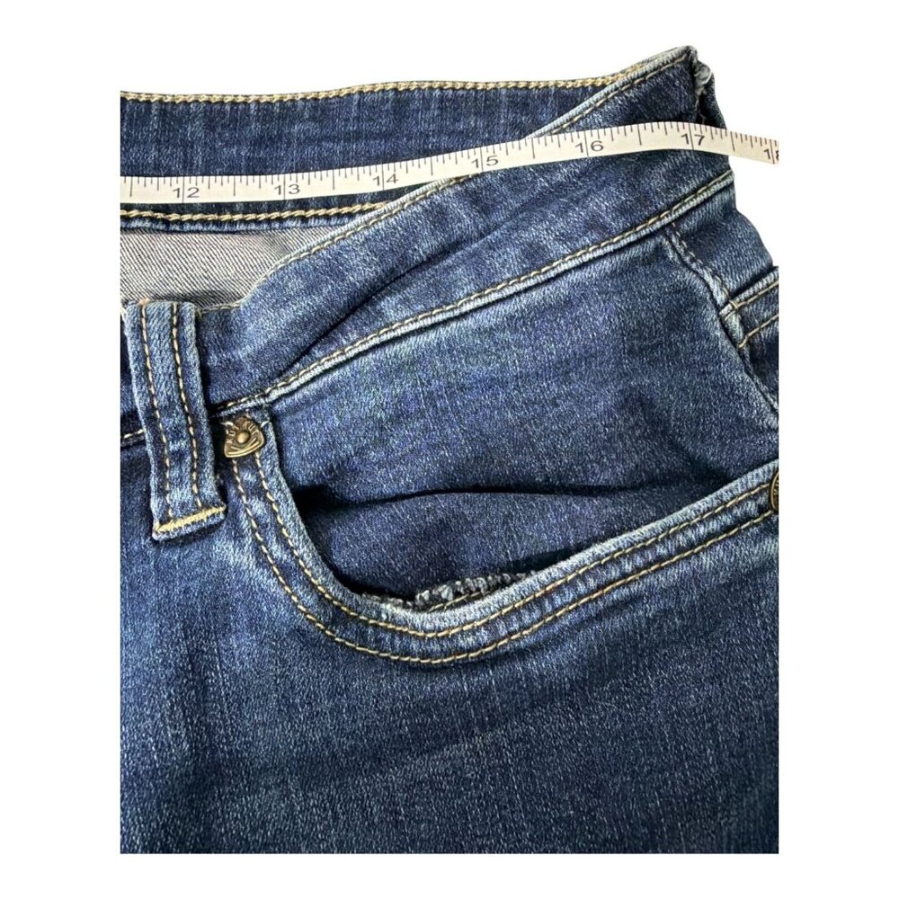 Kut From The Kloth Womens Denim Skinny Jeans With Frayed Hem Size 16 Blue Cotton - Picture 7 of 15
